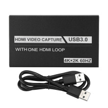 4K HDMI karta pro digitalizaci videa s USB 3.0 a smyčkou, 1080P 60FPS, rekordér Plug and Play pro konzole včetně PS5 a Xbox Switch, dobrá