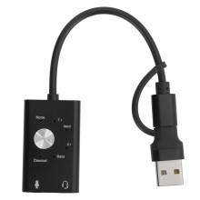 Externe Soundkarte mit Stereo-Ausgang und 7.1-Kanal-Audiounterstützung. Hochwertiger DAC für optimierten Klang auf PC, Mac und Laptop. Langlebig