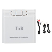 Bluetooth audio adapter vezeték nélküli adó-vevő Bluetooth V5.0Chip sztereó hanggal újratölthető eszköz hosszú akkumulátor-üzemidővel