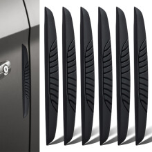 6x Black Anti-scratch Car Door Edge Protection Strip Universal High