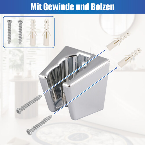 2pcs Shower Holder With Screws Durable And Scratch-resistant Wide