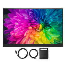 Touchscreen met een vernieuwingsfrequentie van 60 Hz en een Full HD-resolutie van 1920 x 1200, slanke draagbare monitor met ingebouwde dubbele