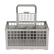 Universal Dishwasher Cutlery Basket Replacement with 7 Compartments and Removable Handle, Grey