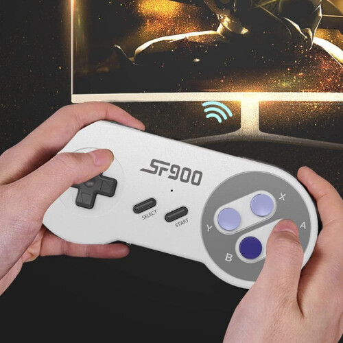 Ασύρματο Gamepad σύνδεσης 2,4 GHz για το Original SNES System, Αντιολισθητικό Κατευθυντικό Pad, 2
