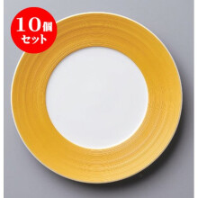 Set of 10 Porcelain Dinner Plates 24cm White Borderless Design for Restaurant and Home Use
