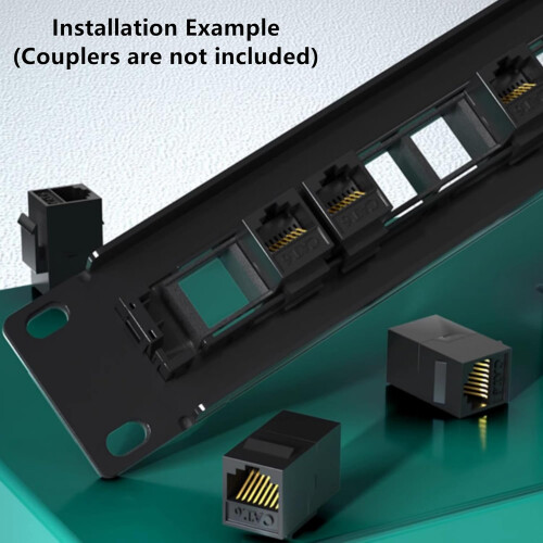 8 Port Keystone Patch Panel Wall Mount for Cat6 Cat7 Shielded and Unshielded RJ45 Jacks 2