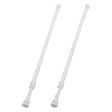 2pcs Adjustable No Drill Tension Curtain Rods Rust Resistant Telescoping Shower Rods for Windows Doors