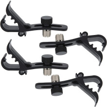 Drum Microphone Clips Set of 4 Shockproof Adjustable Mounts for Easy Drum Edge Installation