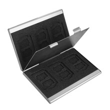 Multipurpose Aluminum Alloy Storage Box For Cards Key-Silver