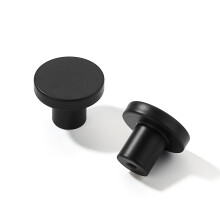 10 Pack Matte Black Round Cabinet Knobs, 1.18 Inch Durable Zinc Alloy Drawer Pulls for Kitchen and Dresser