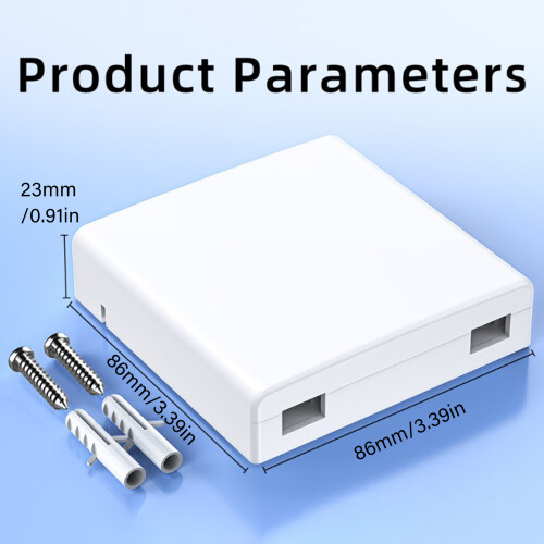 Fiber Opt Connection Box for 86 Standard Size Featuring Multiple 2