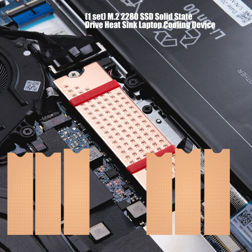 Low Noise Heatsink for M.2 2280 SSD in Laptops Efficient-M2Pro 2