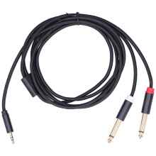 Y-splitterkabel til lydenheder, stereokabel med nylonflet og multiafskærmning til hi-fi-lyd, god lyd, god lyd, god lyd, god lyd