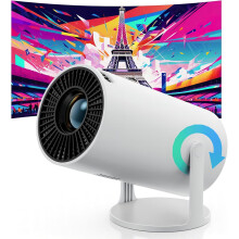 Mini Portable Projector with Builtin Smart App, WiFi 6, Bluetooth 5.0, HD 720P for Home or Outdoor
