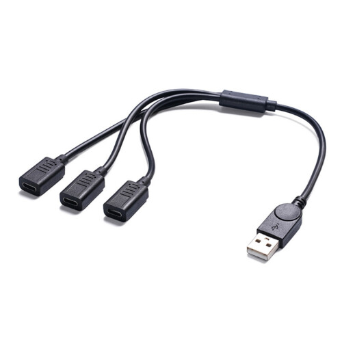 3 in 1 Type C Splitter Fast Data Transfer Connector for Phone