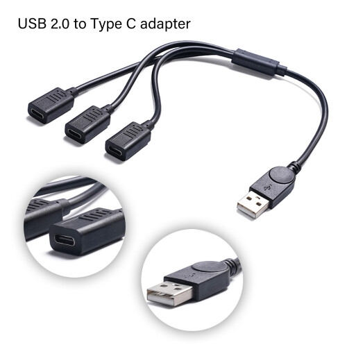3 in 1 Type C Splitter Fast Data Transfer Connector for Phone 1