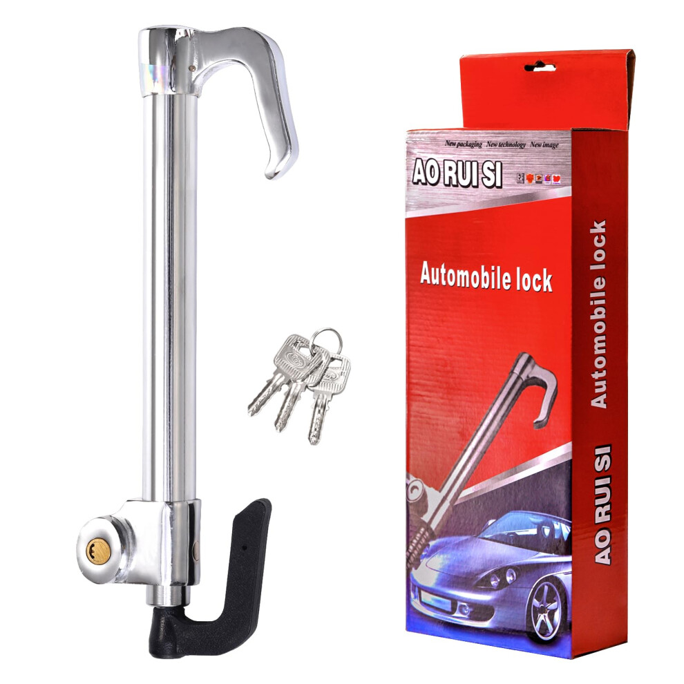 Steering Wheel And Brake Pedal Lock Antitheft Device Adjustable Durable Alloy With 3 Keys 9426802862027