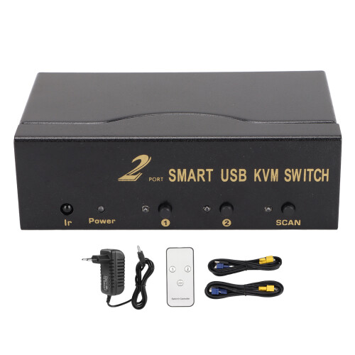 Διακόπτης KVM για συσκευές USB Αυτόματη εναλλαγή χωρίς προγράμματα οδήγησης Plug and Play