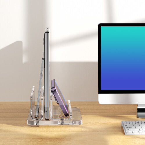 Acryl verticale laptopstandaard geschikt voor desktop 1
