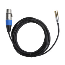 Geurloze, vlekbestendige XLR-verlengkabel, mini XLR-male naar standaard XLR-female microfoonkabel met afscherming voor BMPCC, Sony en Canon, goede