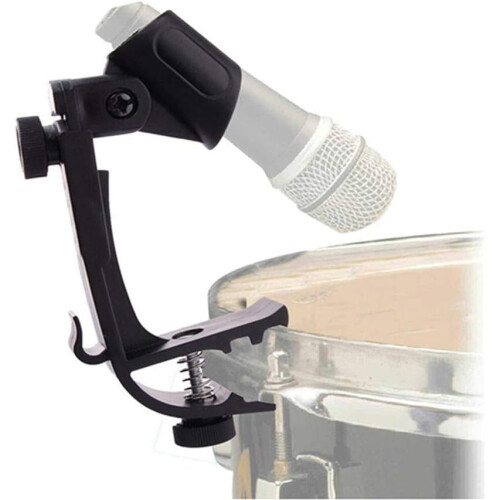 Adjustable Drum Rim Mic Clips HM25 Microphone Mount Clamp Pack of 2 for Secure Quick Positioning 1