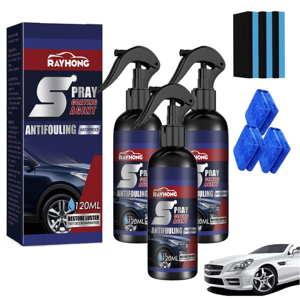 Car Coating Spray 3Pcs Nano Ceramic Scratch Remover With Hydrophobic Longlasting Shine 9119770763808