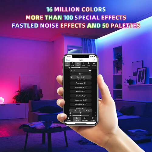 ESP32 WLED WiFi LED Strip Controller for WS2812B RGB, 16A  Current, 100+ Lighting Modes 1