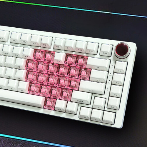 Ergonomic Original Profile 21 Key Backlit Keycaps-White 1