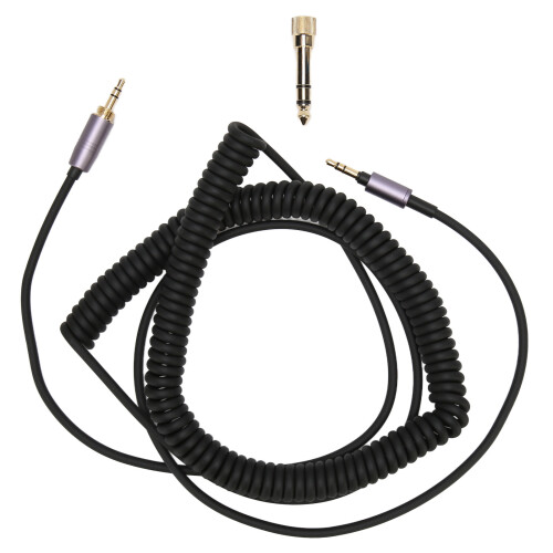 Câble d'extension avec embouts plaqués or, fonction de réduction du bruit, câble audio spiralé extensible et extensible, câble à