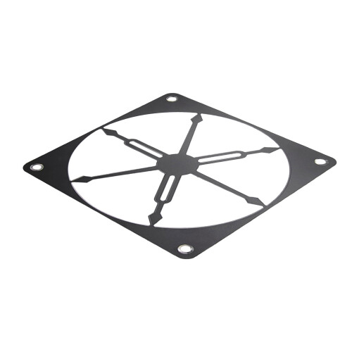 Aluminum Dustproof Computer Cooling Fan Cover Dustproof-Black