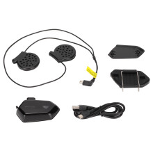 Bluetooth systém pro motocyklovou helmu, Hi-Fi sluchátka s dobíjecí Li-ion baterií pro čistý zvuk a dlouhou životnost, dobrá kvalita, dobrá