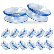 24PCS 20mm Double Sided Clear Suction Cups, Strong Hold Waterproof Pads for Glass, Mirrors, Furniture