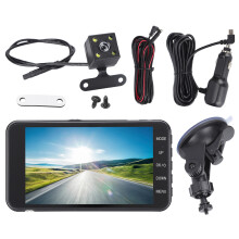Cámara de salpicadero con monitor de aparcamiento, cámara doble para coche con pantalla Ultra HD, detección de movimiento y calidad de imagen de