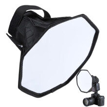 Camera Flash Diffuser Octagon Foldable Reflector Soft Light for DSLR Speedlight Photography 20cm