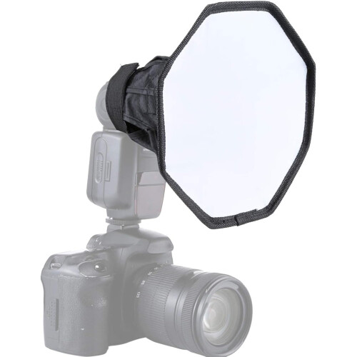 Camera Flash Diffuser Octagon Foldable Reflector Soft Light for DSLR Speedlight Photography 20cm 2