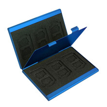 Multipurpose Aluminum Alloy Storage Box For Cards Key Cash-Blue