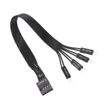 F PANEL to 2PIN Extension Cable for Motherboard-20cm Black