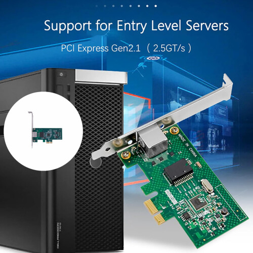 Carte d'interface réseau Gigabit Ethernet PCIE 10/100/1000Mbps 1