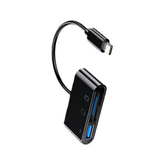 Lecteur de carte USB C lecteur de carte 3 en 1 pour lire-Noir