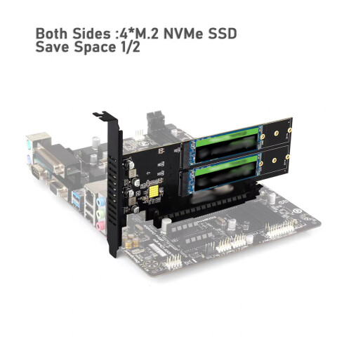 Installation facile PCIe vers NVMe M.2 Carte d'extension M.2 2