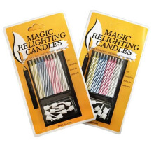 20 Pcs Funny Magic Relight Birthday Candles Set, Novelty Trick Candles for Party Celebrations