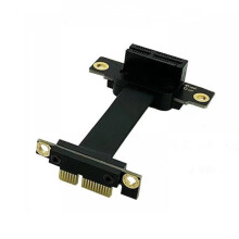 Vergulde connector voor PCI Express 1X-verlenging, snelle flexibele kabel met PCIe-riserkabelfunctionaliteit, hoge frequentie, lage demping.