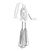 Manual Egg Beater Stainless Steel Ergonomic Whisk for Baking and Kitchen Cooking White