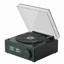 Retro Bluetooth-högtalare med vintage vinylskivspelare, bra basförbättring, hög volym, ljudprestanda, högt ljud, högt ljud, högt ljud