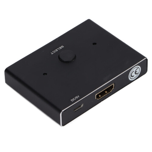 Διπλή επιλογή εναλλαγής HDMI Switcher, χειροκίνητος επιλογέας 4K@120Hz με ευρεία 1