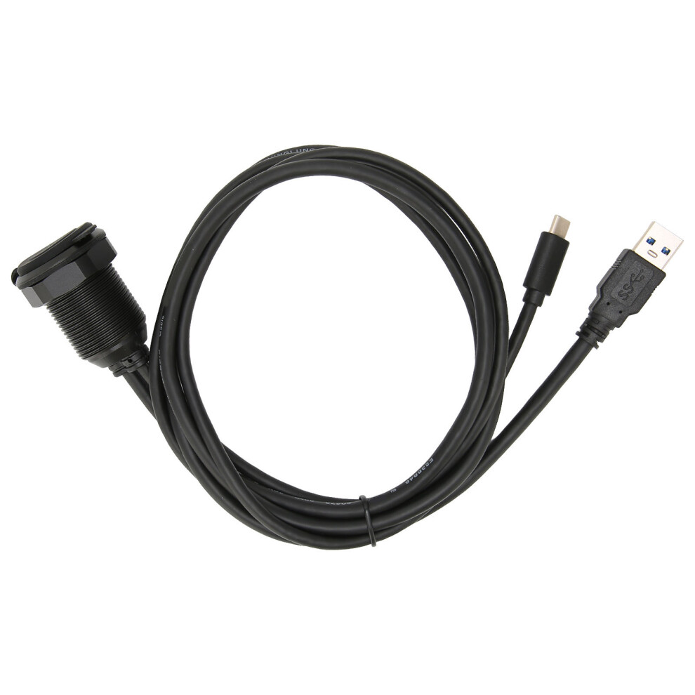 Mountable Usb Extension Cable Flush Mount High Speed Device Charging Waterproof Solid Aluminum Alloy Design With Led Indicator For Car Boat Motorcycle 9420858901457