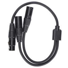 Intelligente XLR-splitterkabel met gebalanceerde signaaloverdracht, Y-vormige vrouwelijke naar dubbele mannelijke connectoren, ruisonderdrukking voor