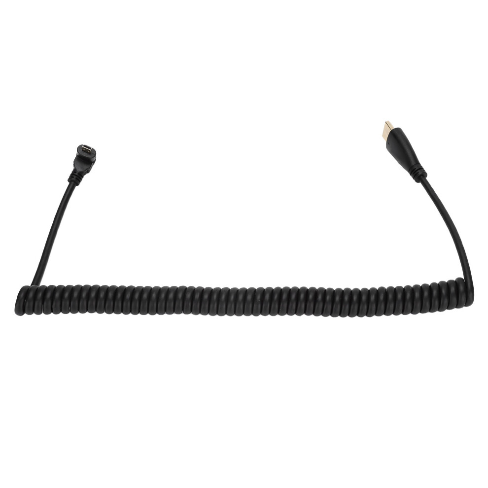 Displayport Sink Compatible Hdmi Cable Plated Micro Hdmi Male Connector Supports 4K Resolution And Ethernet Over Stretched Length Coiled Design Gold 9420858900139