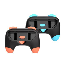 2 JoyCon Controller Grip Red and Blue Ergonomic ABS Handle for Switch Precision Gaming Control