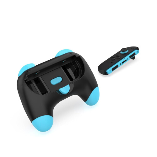 2 JoyCon Controller Grip Red and Blue Ergonomic ABS Handle for Switch Precision Gaming Control 1